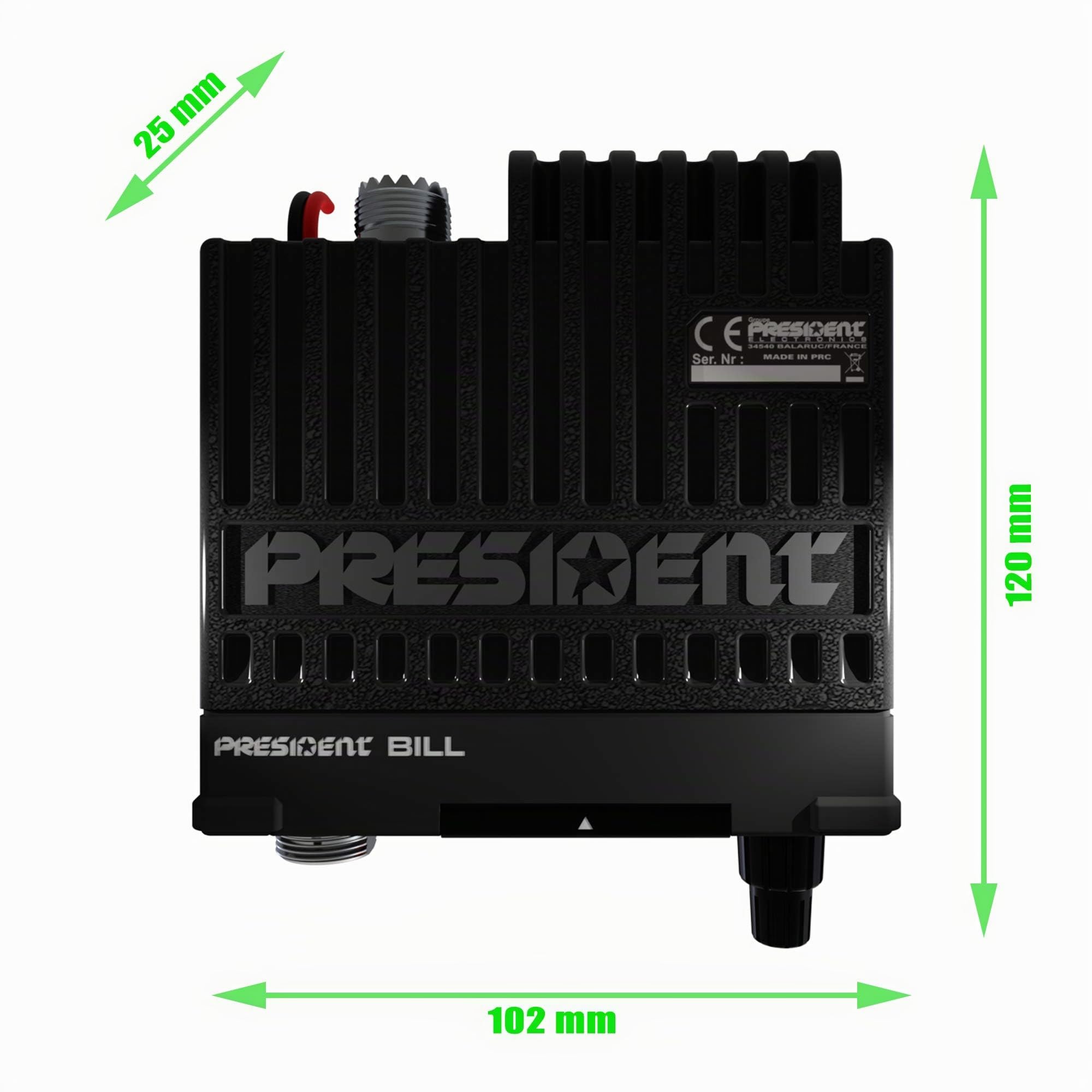CB Radio PRESIDENT Bill - 40 canaux AM/ FM TXPR001