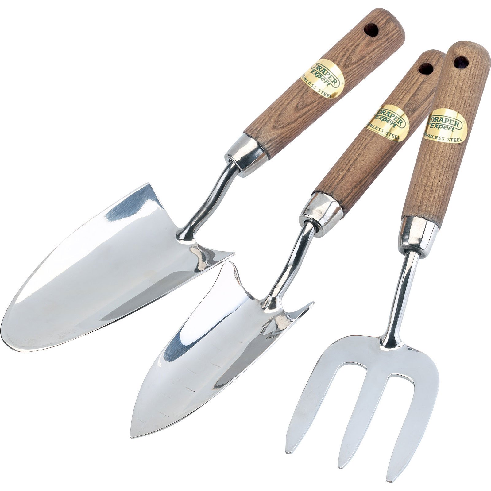 D Expert Stainless Steel Hand Fork and Trowels Set (3 Pieces)