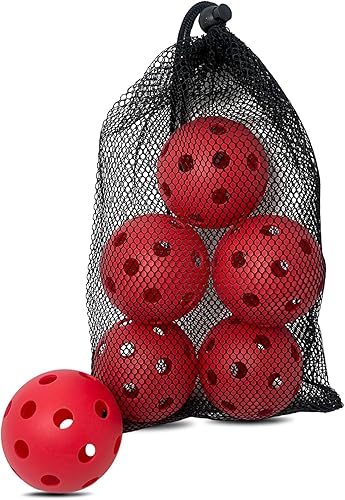 Vista 24 de Pelotas de pickleball para exteriores, 26 agujeros, bolas de pepinillo de alta elasticidad y duraderas para todos los estilos, paletas de pickleball