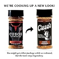 Vista 6 de Cuso's Maple Bourbon Rub BBQ Seasoning - Condimento para bistec totalmente natural - Especias para parrilla, marinado y ahumado - 1 unidad BBQ Rub