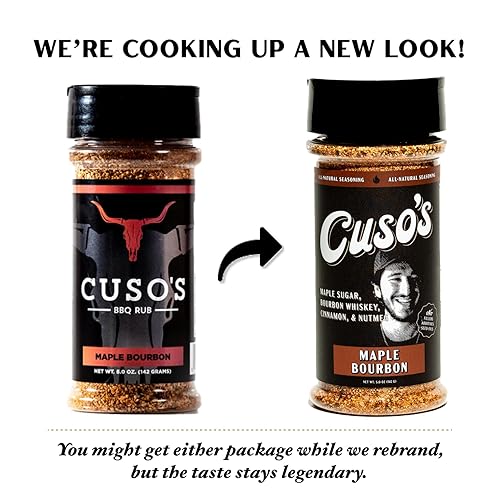 Miniatura 6 de Cuso's Maple Bourbon Rub BBQ Seasoning - Condimento para bistec totalmente natural - Especias para parrilla, marinado y ahumado - 1 unidad BBQ Rub -