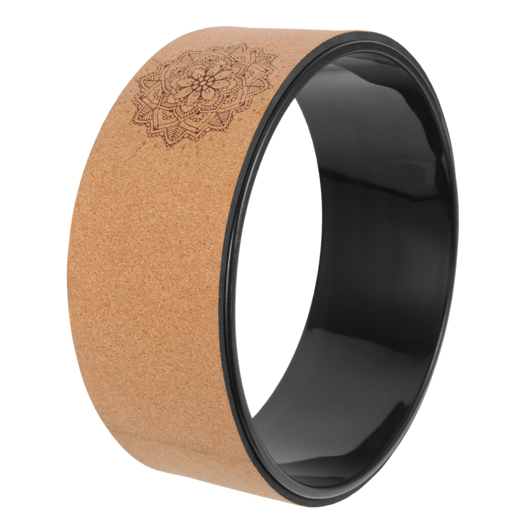 Rueda Deportiva de Yoga de Corcho Natural Antideslizante, Herramienta de Entrenamiento para Flexión de Espalda, Aro de Yoga y Pilates, Adecuado para Fitness y Estiramientos