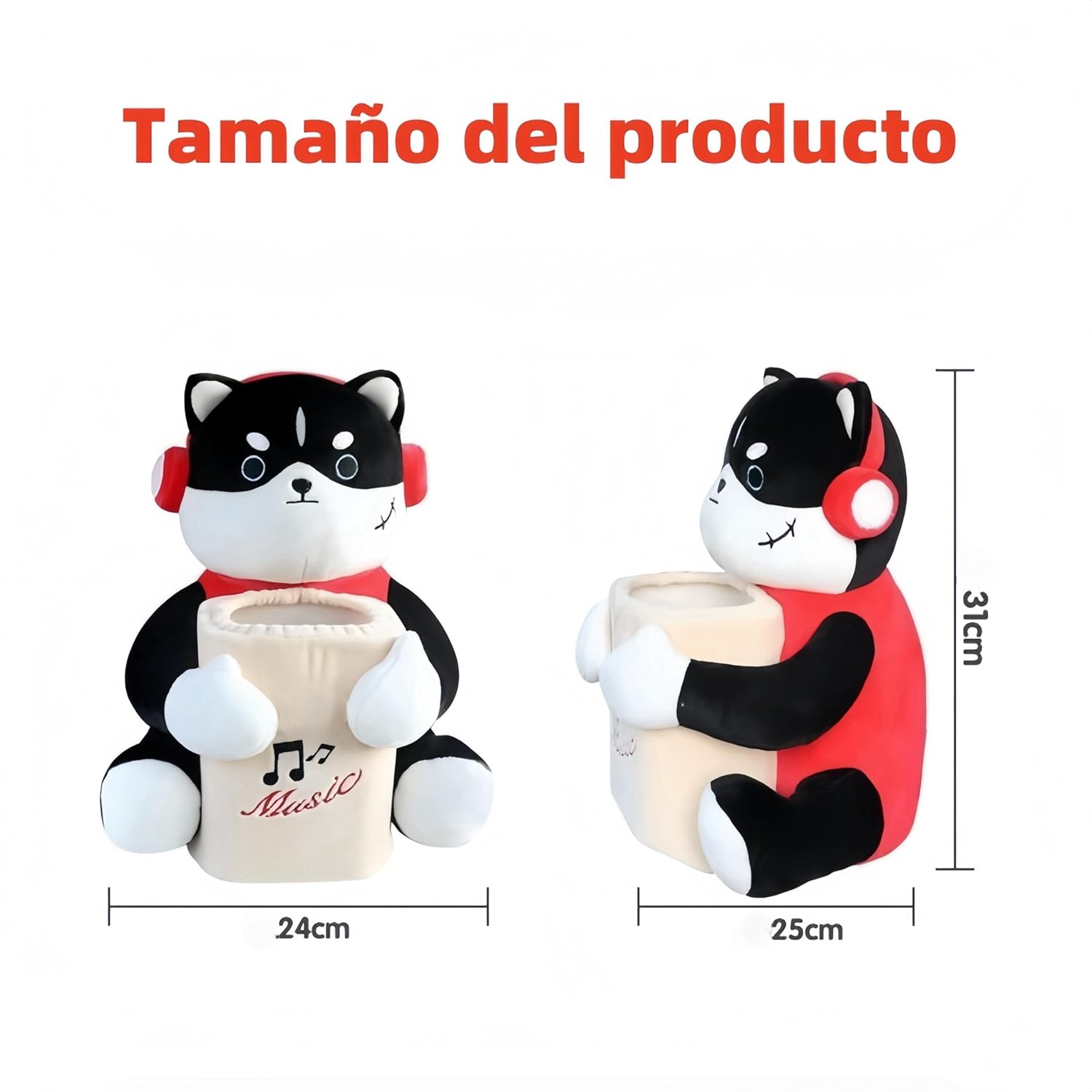 2 in 1 Creative Car Tissue Box, Car Trash Can (Puppy (Red))