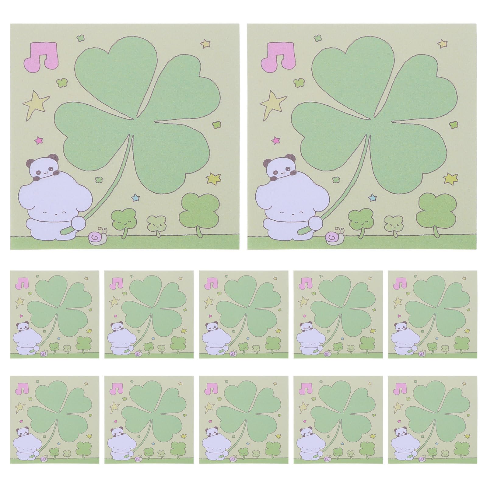 Blocs-notes Saint-Patrick SUPVOX : 30 mini carnets de notes détachables trèfle kawaii