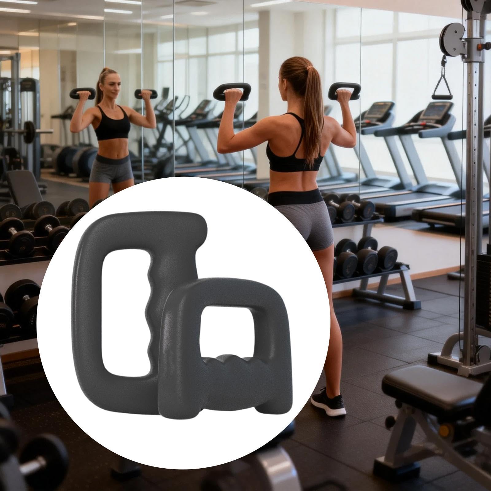 2 Pezzi Manubri Fitness Ergonomici Design Sagomato Realizzati in Ghisa Antiscivolo Adatti per Allenamento Squat Curl Utilizzabili in Casa