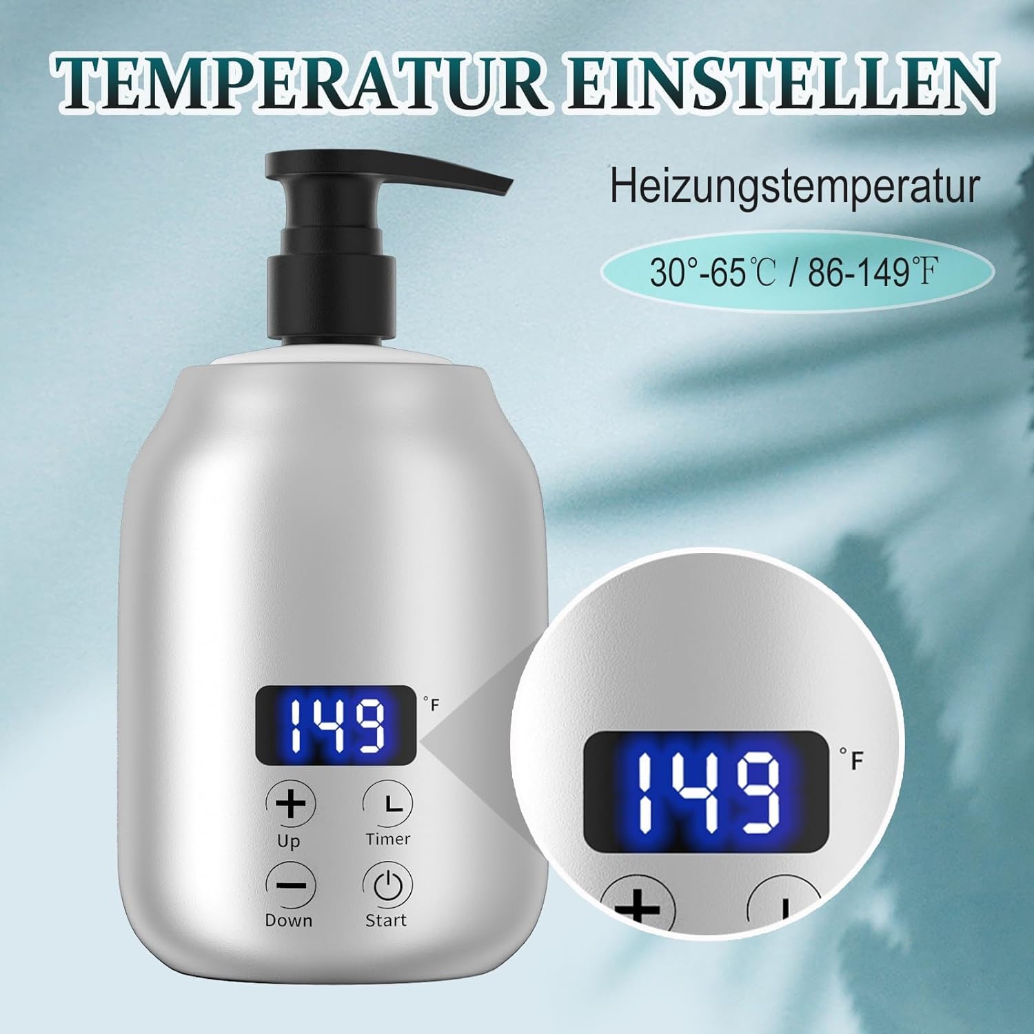 Scaldaolio per Massaggio per Olio da Massaggio Spa Dispenser da 2 Bottiglie e Scaldalozione Scaldabiberon per gel Scaldabiberon per Salone Scaldabiberon per olio da massaggio (Silver)