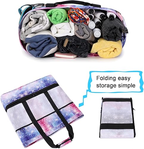 Miniatura 8 de Octsky Bolsas de playa con enfriador para mujer, impermeable, a prueba de arena, con cremallera, bolsa grande para piscina, 9 bolsillos