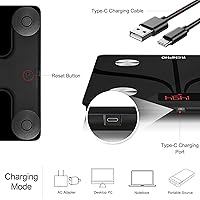 Vista 3 de RENPHO Smart Scale for Body Weight, Type-C Rechargeable Digital Bathroom Scale, Electronic 13 Body Composition Monitor with Smartphone App, 400 lbs