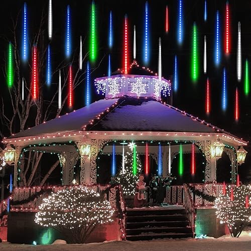 Miniatura 7 de Joiedomi Paquete de 2 540 luces LED de lluvia de meteoritos, 10 tubos de 19.7 in, multicolor para Halloween, Navidad, Año Nuevo, boda, fiesta,