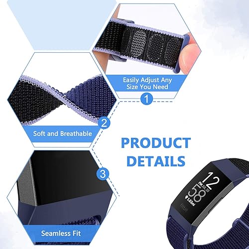 Miniatura 84 de Correas de nailon para reloj, compatibles con Fitbit Charge 4, Charge 3, Edición especial, correa de repuesto suave, deportiva, transpirable