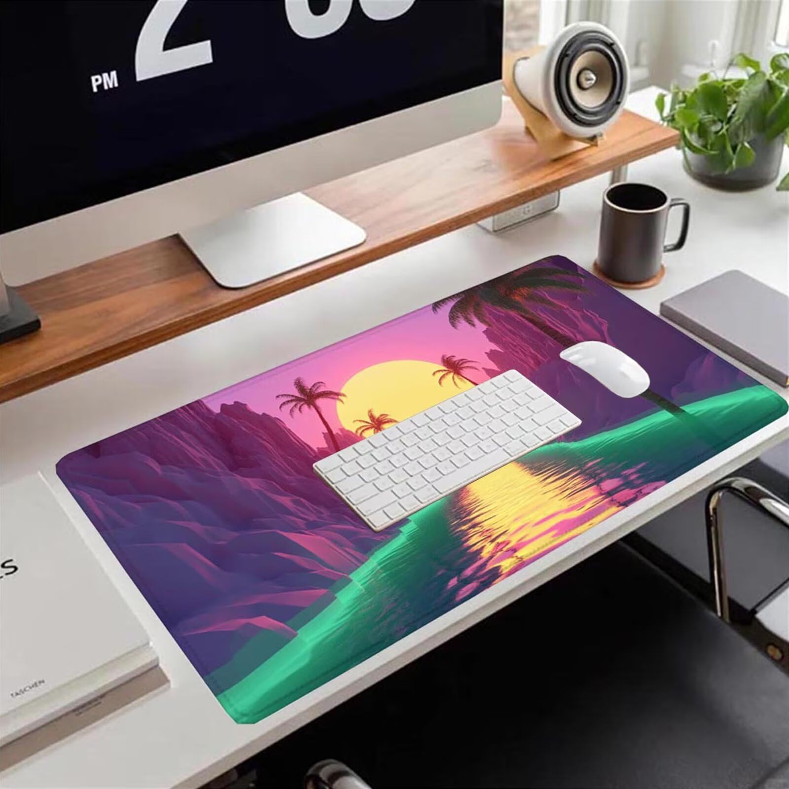 Gamingowa podkładka pod mysz 1200 x 600 x 3 mm, XXL, wodoszczelna, odporna na ścieranie, z przyszytymi krawędziami, fioletowa, podkładka na biurko, poprawia prędkość i precyzję, do komputera, laptopa