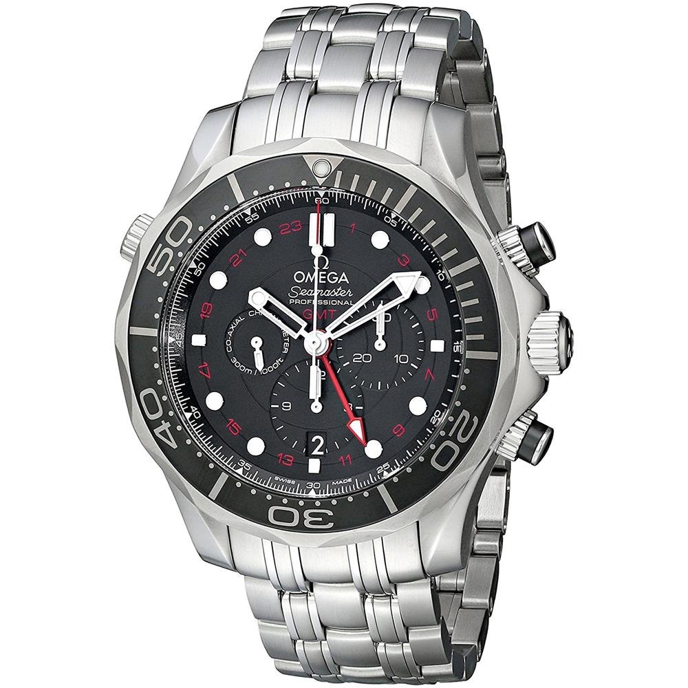 OmegaSeamaster Diver Black Dial Chronograph Mens Watch 21230445201001