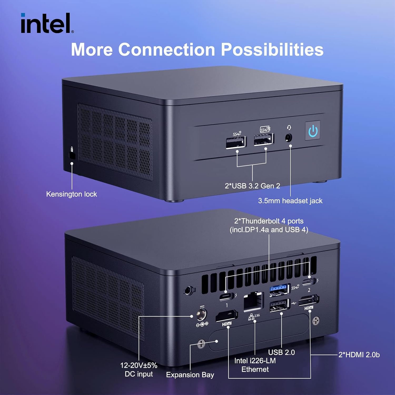 2023 Intel NUC 13 Pro,Arena Canyon NUC13ANHi7 Mini PC (Core i7-1360P Processor, Iris Xe Graphics, 32GB RAM & 2TB NVMe SSD) 12C/16T/18MB Cache,Up to 5.0 GHz Turbo, Support 8K/WiFi6E/BT5.3,Win11 Pro