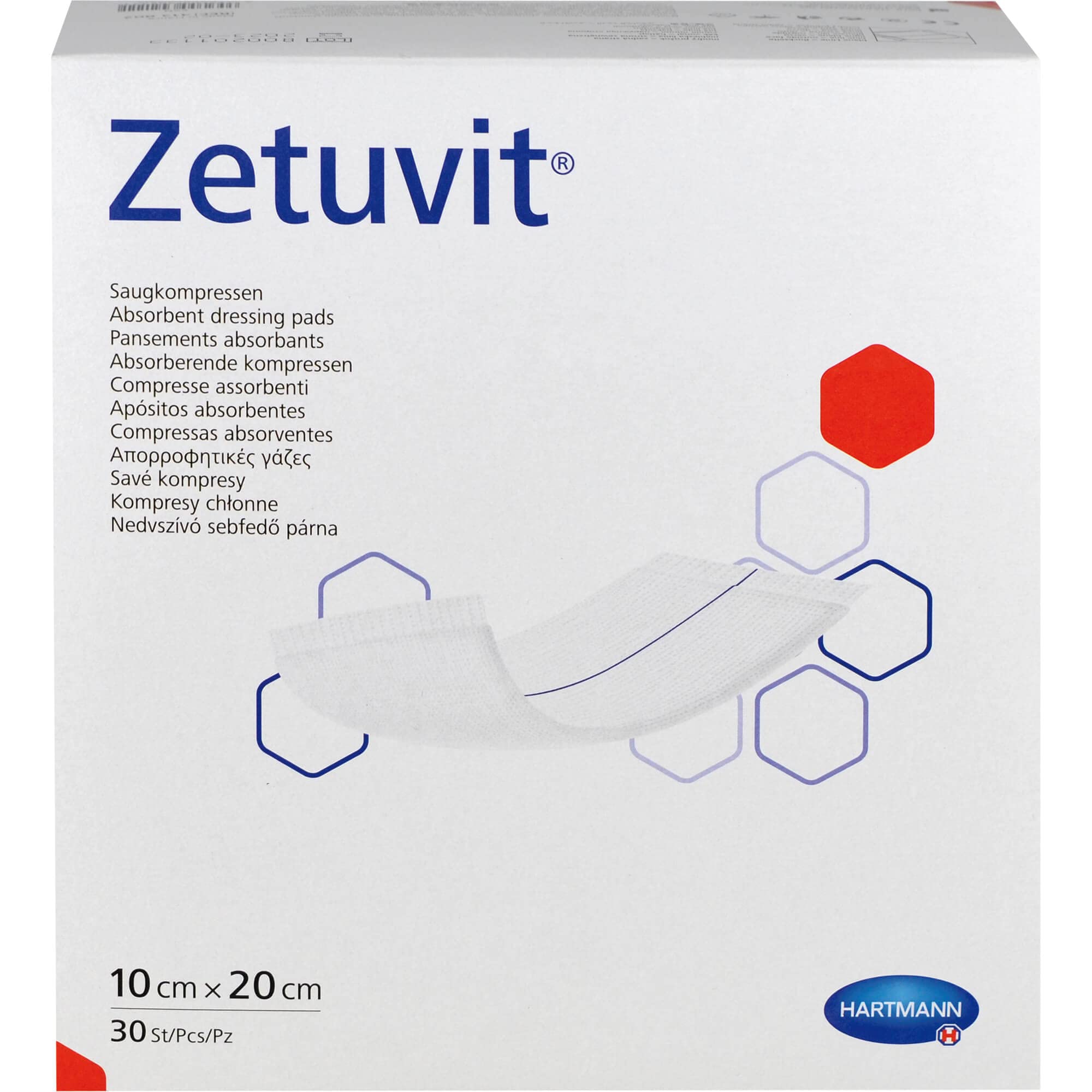 Hartmann Zetuvit Kompres 10 x 20 cm, 30 sztuk