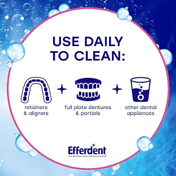 Efferdent Denture Cleaner Tablets, Complete Clean, 44 Count
