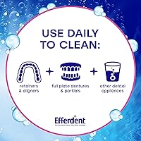 Vista 4 de Efferdent Tabletas Limpiadoras de Dentaduras, Limpieza Completa, Limpiador para Retenedores y Aparatos Dentales, 44 Tabletas (Paquete de 2)