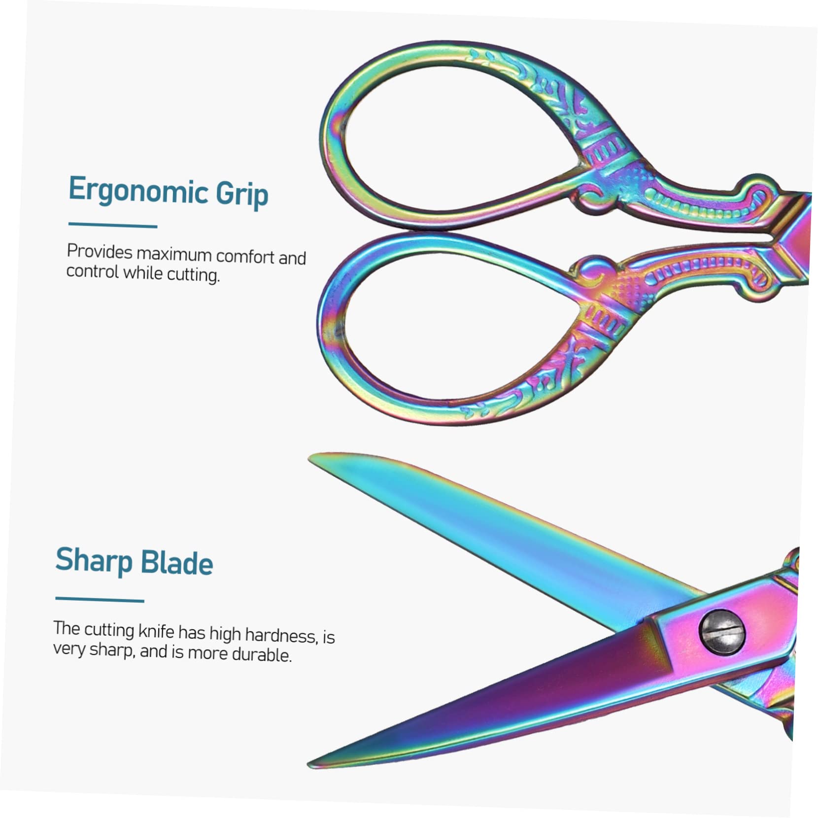 Angoily 5 Pezzi Forbici da Sarta in Acciaio Inossidabile per Tessuti Colorate e Resistenti per Cucito Ricamo e Manuale