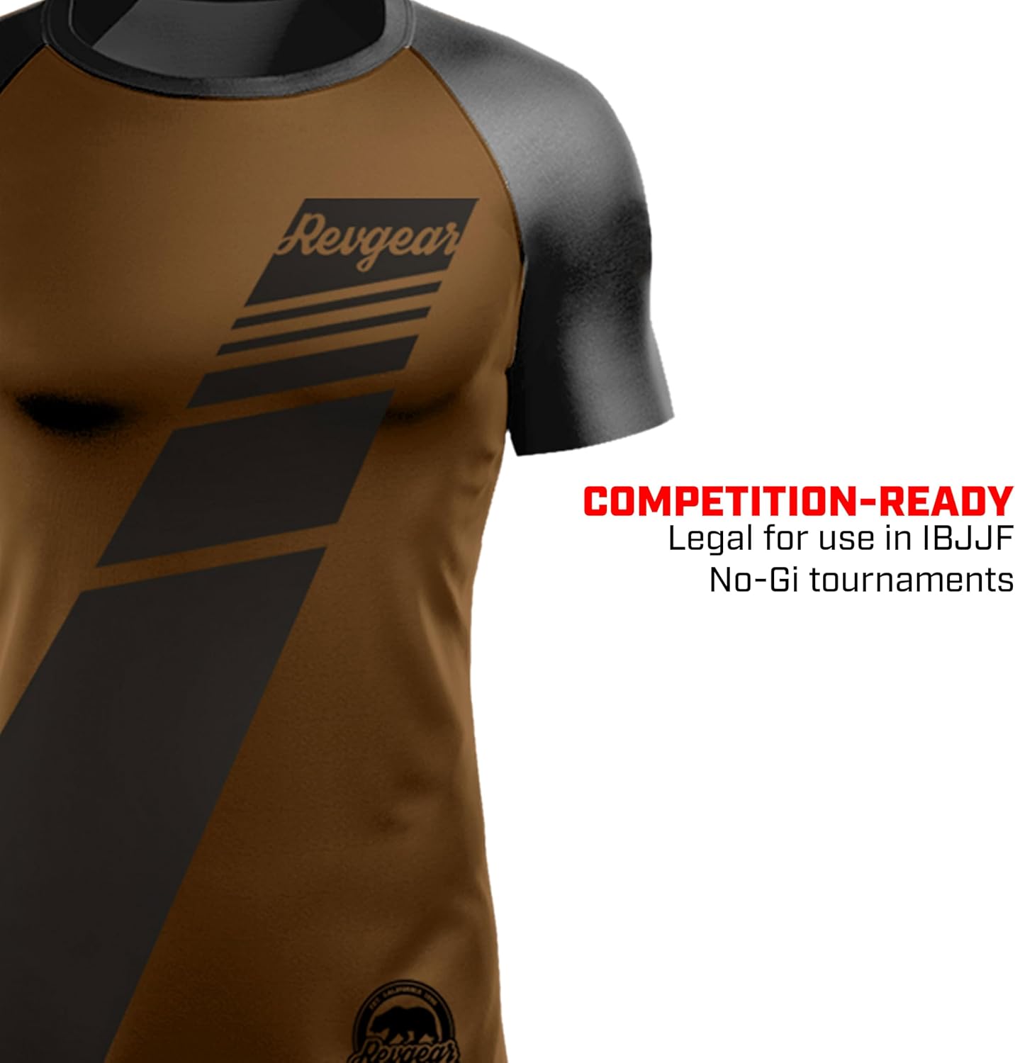 Revgear Short Sleeve BJJ Rash Guard – IBJJF Legal No-Gi Competition Gear, Perfect for Jiu Jitsu, MMA and Martial Arts