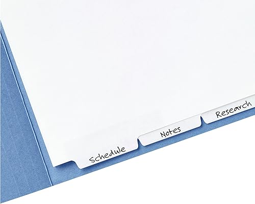 Miniatura 2 de Avery Write-On separadores para fólder de archivo de clasificación, 5-narrow inferior pestañas por Set, 2 agujeros superior perforada en la parte