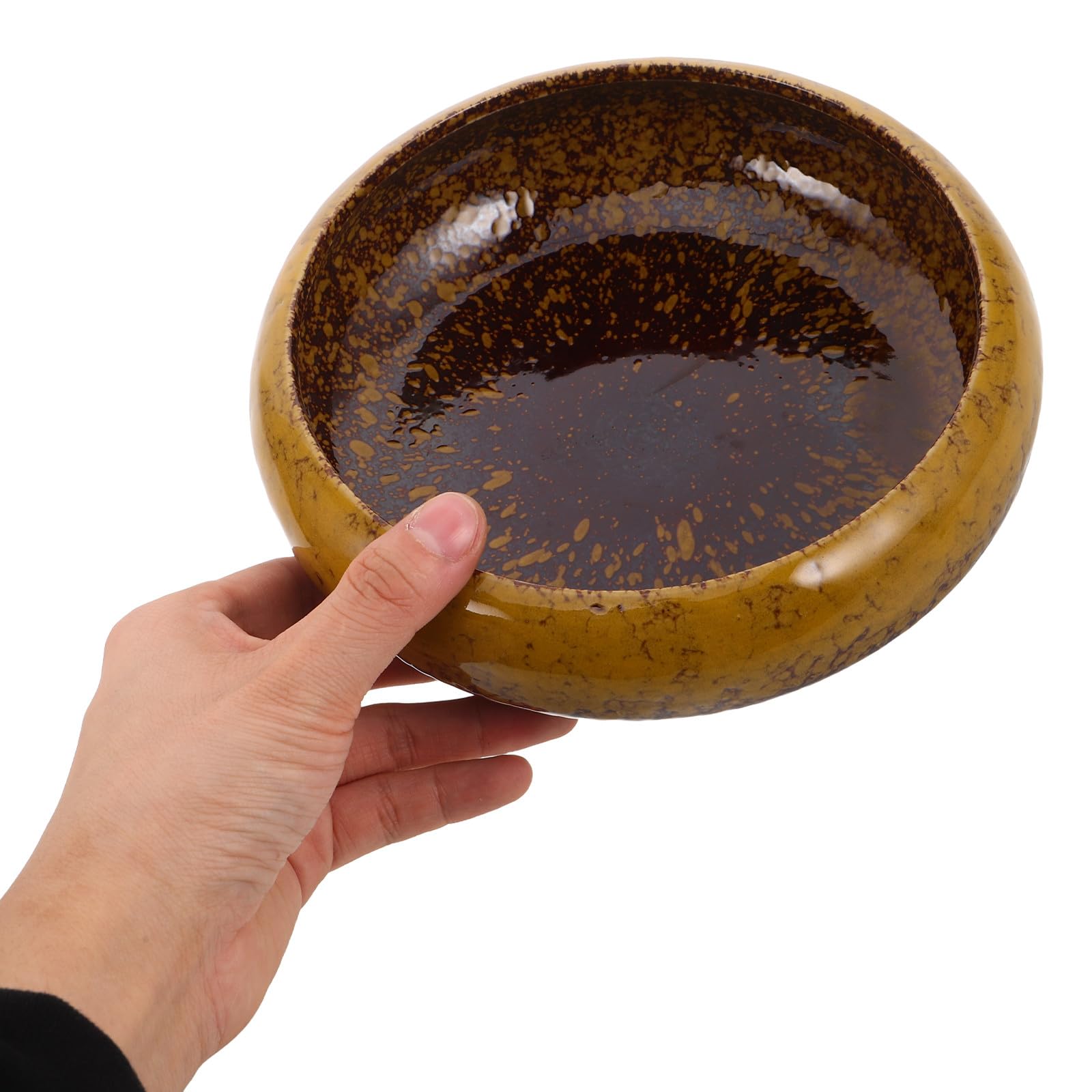 UPKOCH Doniczka z kwiatem lotosu - okrągła ceramiczna donica hydroponiczna do wnętrz - elegancka doniczka na lilię wodną, ​​rośliny wodne, bonsai do salonu