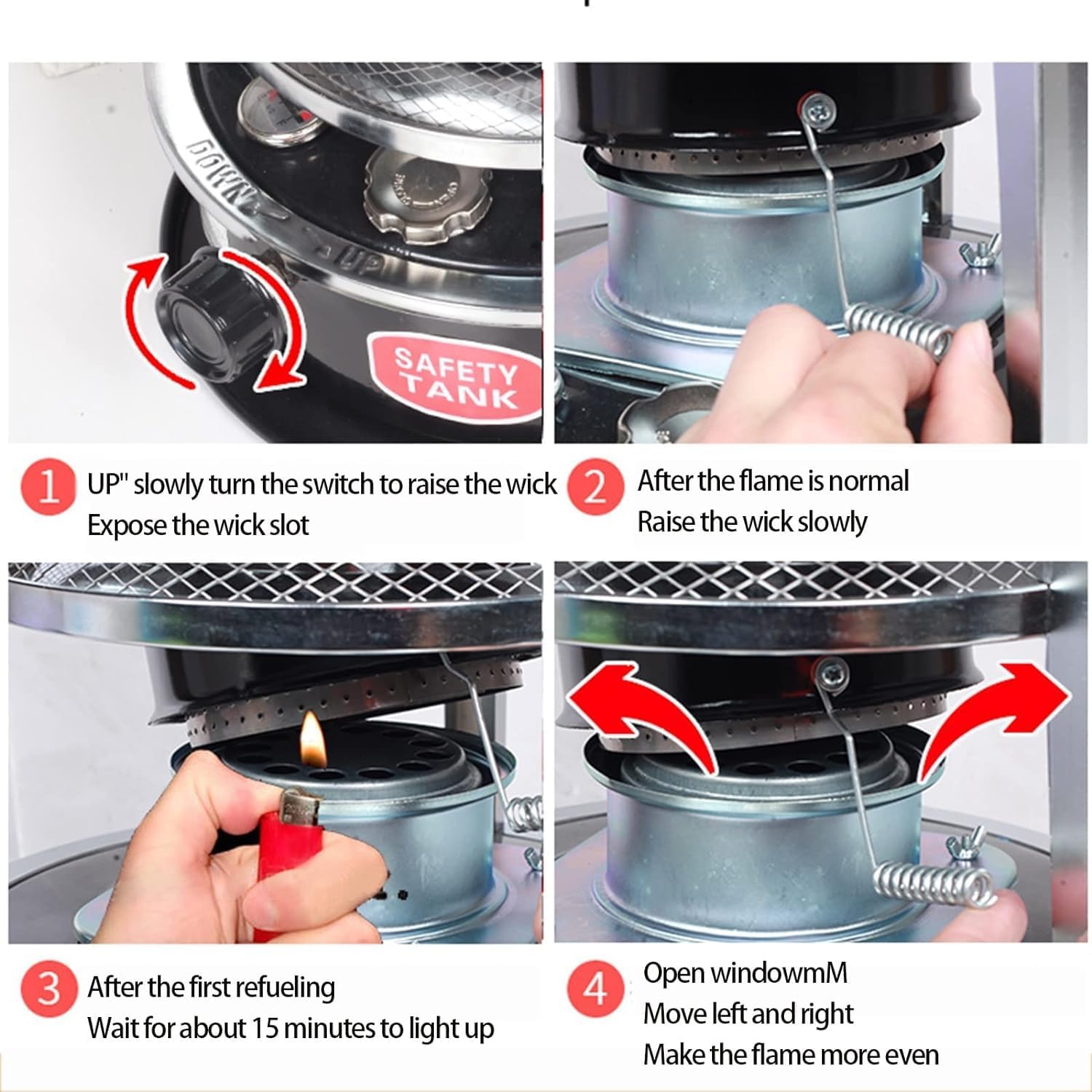 Kerosene Heater Stove Non Electric Heaterkerosene Stove Heater With Stove Bag Kerosene Heater Indoor For Indoor Outdoor - 4.6 L