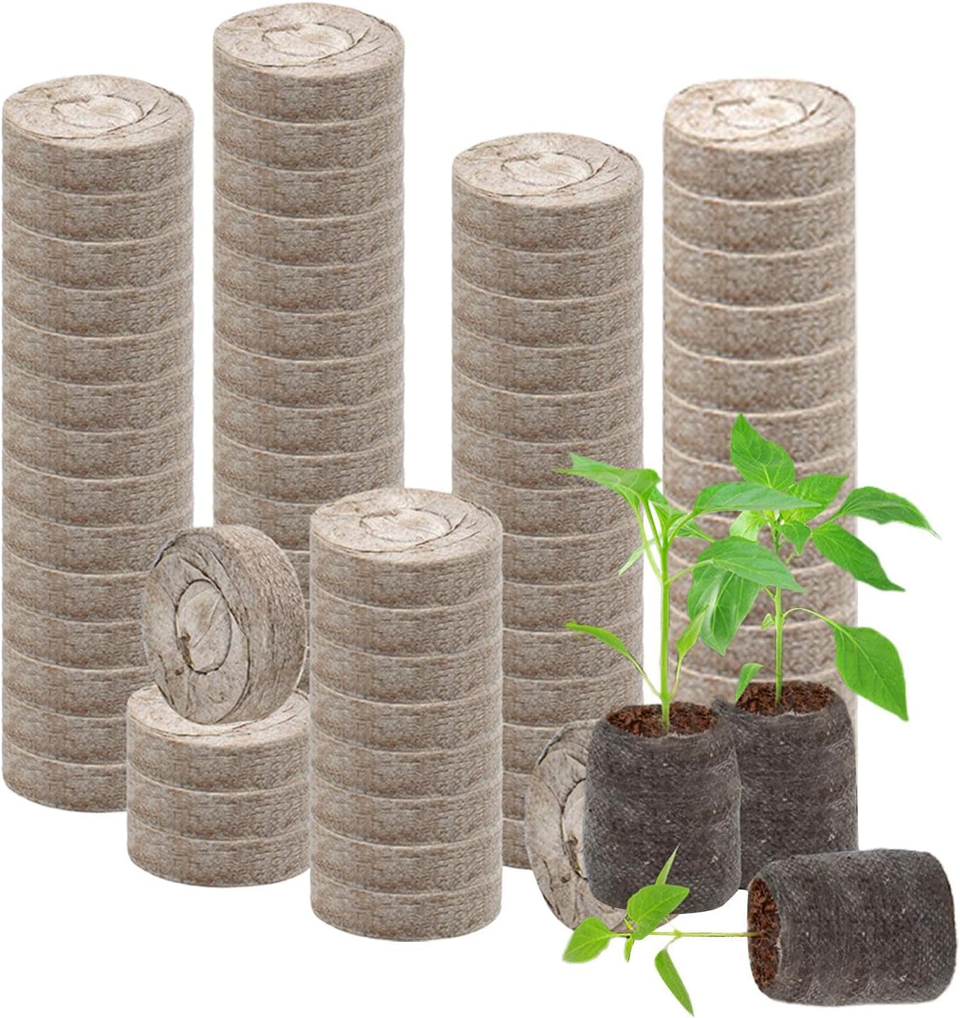 観葉植物 専用 土 室内用 | 100粒入り 有機培養土 | 30mm ピート入り 発根用土 | 野菜、花、樹木、多肉植物、蘭、盆栽、モンステラ、柑橘類に対応