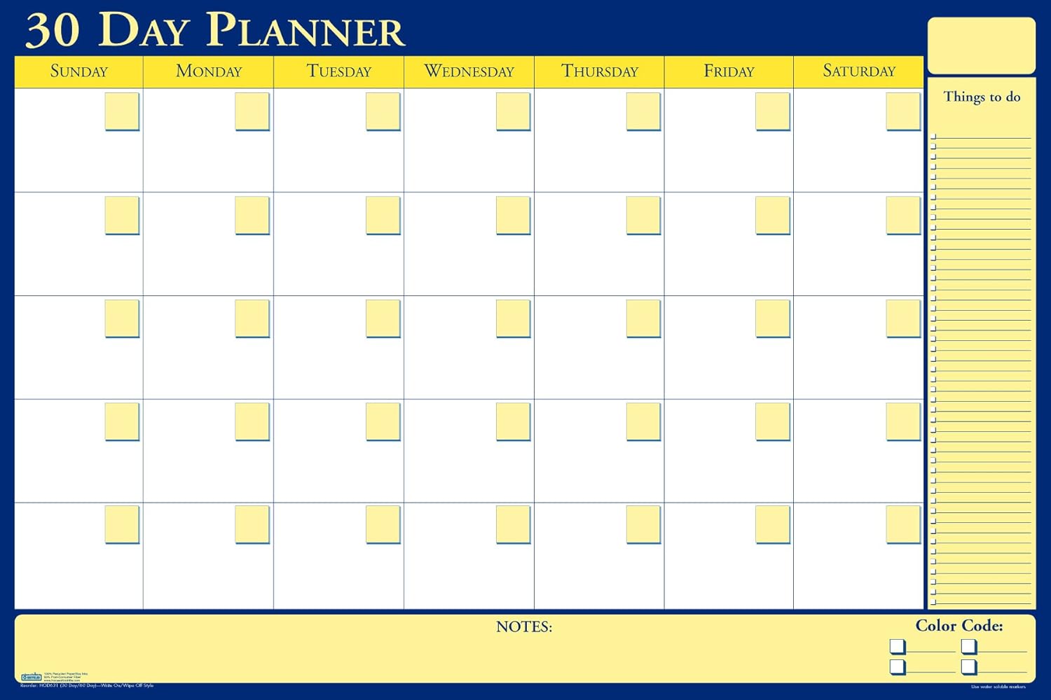 House of Doolittle Plan-A-Board 90/120 Day Non-Dated Laminated Planner Reversible 36 x 24 Inch (HOD637)