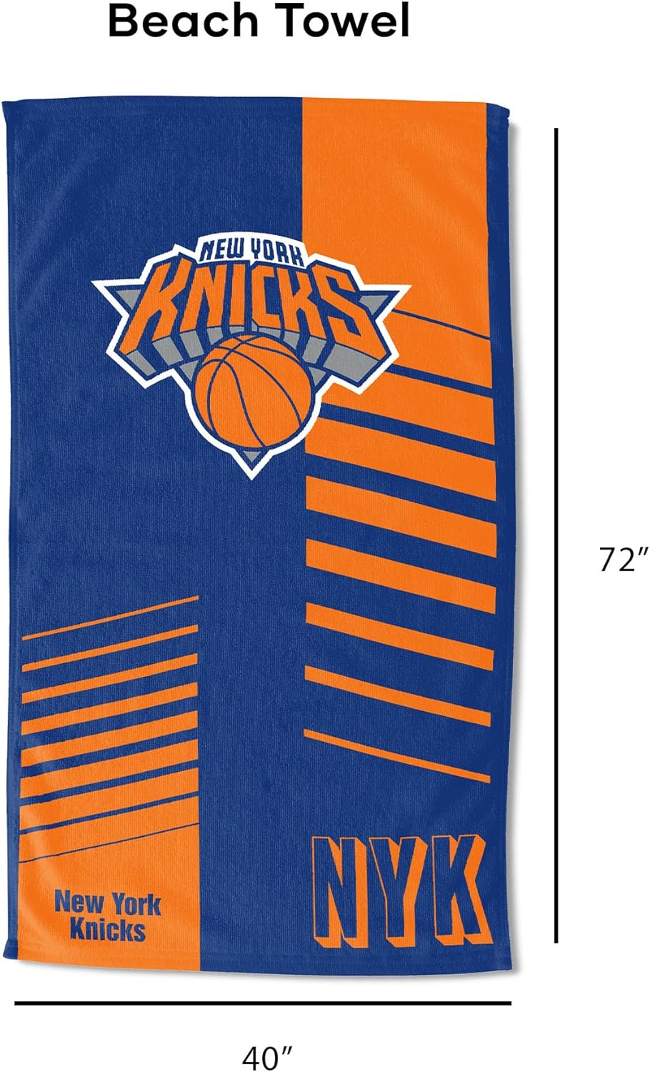 Northwest NBA New York Knicks Oversized Microfiber Beach Towel, 40 x 72 Inches – Quick Dry, Sand Resistant, Lightweight, Highly Absorbent, Riser Design - Image 6