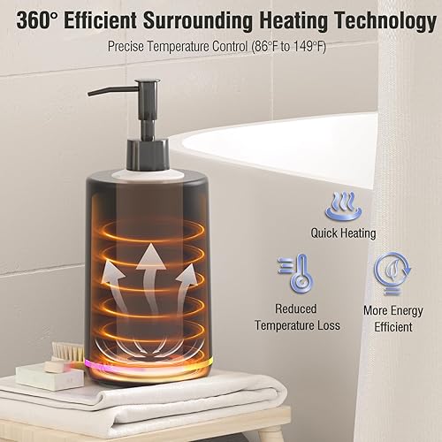 Miniatura 5 de Calentador de loción de aceite de masaje, calentador de aceite de masaje para terapia de masaje de spa y uso personal, dispensador portátil de