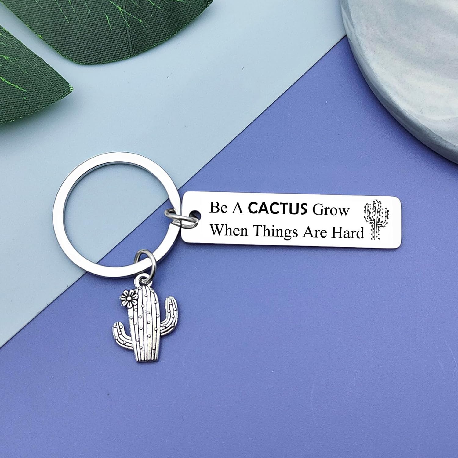 Miniatura 4 de Llavero inspirador de cactus para mujeres, regalos para amantes de los cactus, regalos para amantes de las plantas, decoración de cactus, joyería