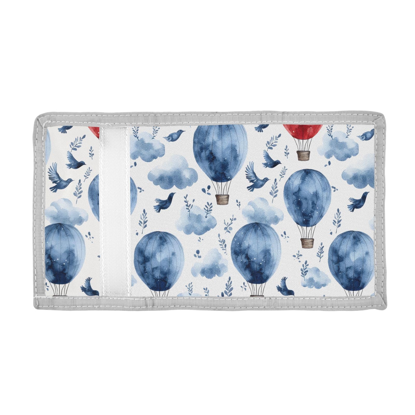 ALAZA Kids Wallets for Boys Girls Toddler Trifold Wallet Children Small Hot Air Balloon Blue with Zipper Coin Pocket