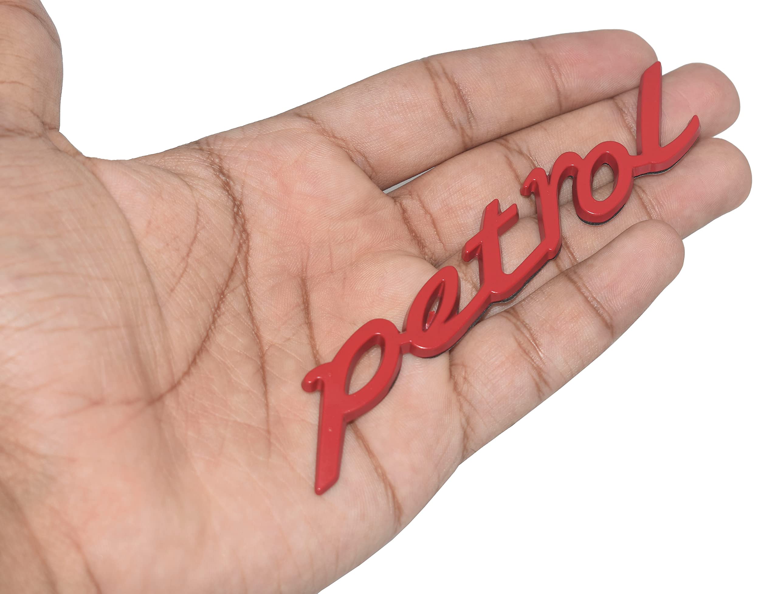 Incognito Petrol Emblem Self-Adhesive Sticker For Car Fuel Tank, Metal (Red)-picture-20