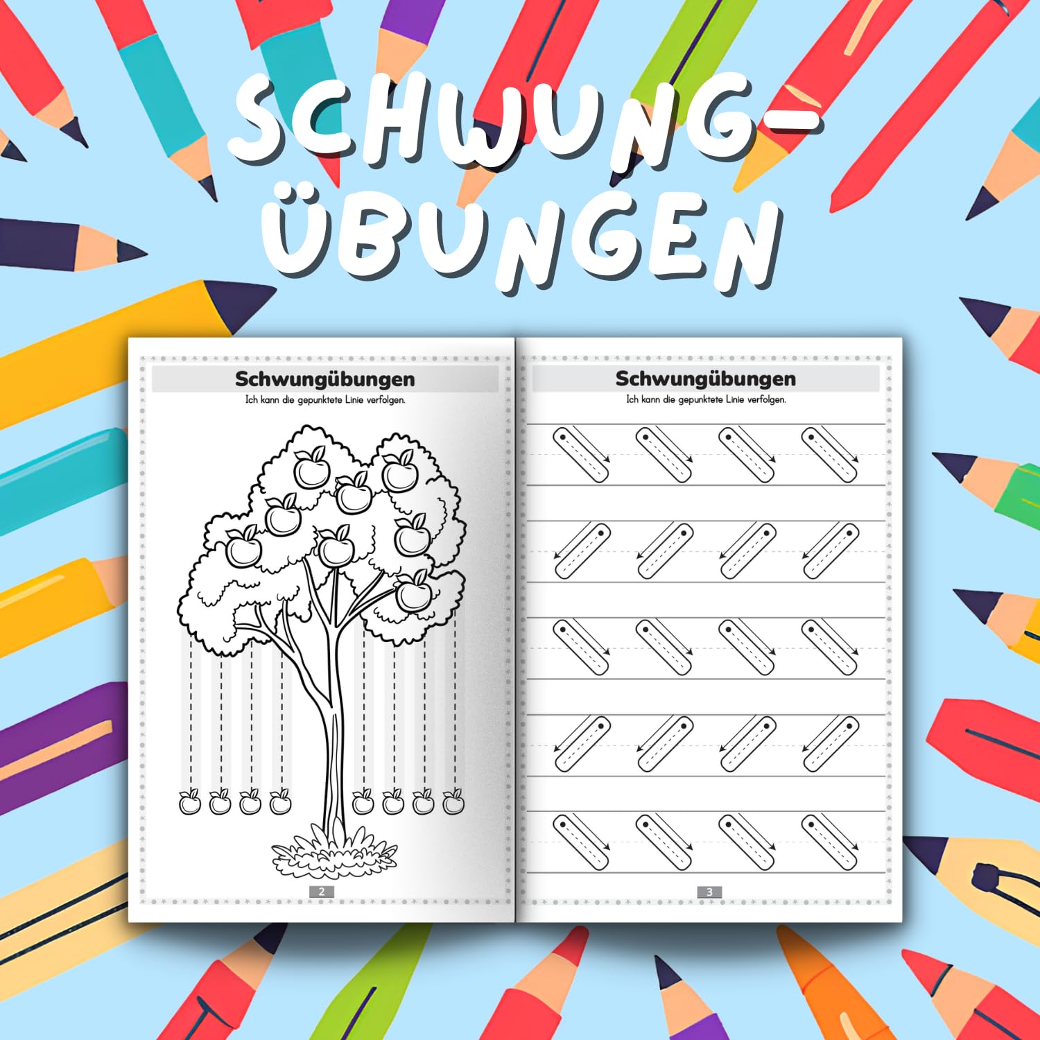 XXL Vorschulheft ab 5 Jahren für Jungen und Mädchen: 8 in 1 Übungsbuch zum einfachen Zahlen und Buchstaben lernen | Ideal für Kindergarten, Vorschule und Schulanfänger