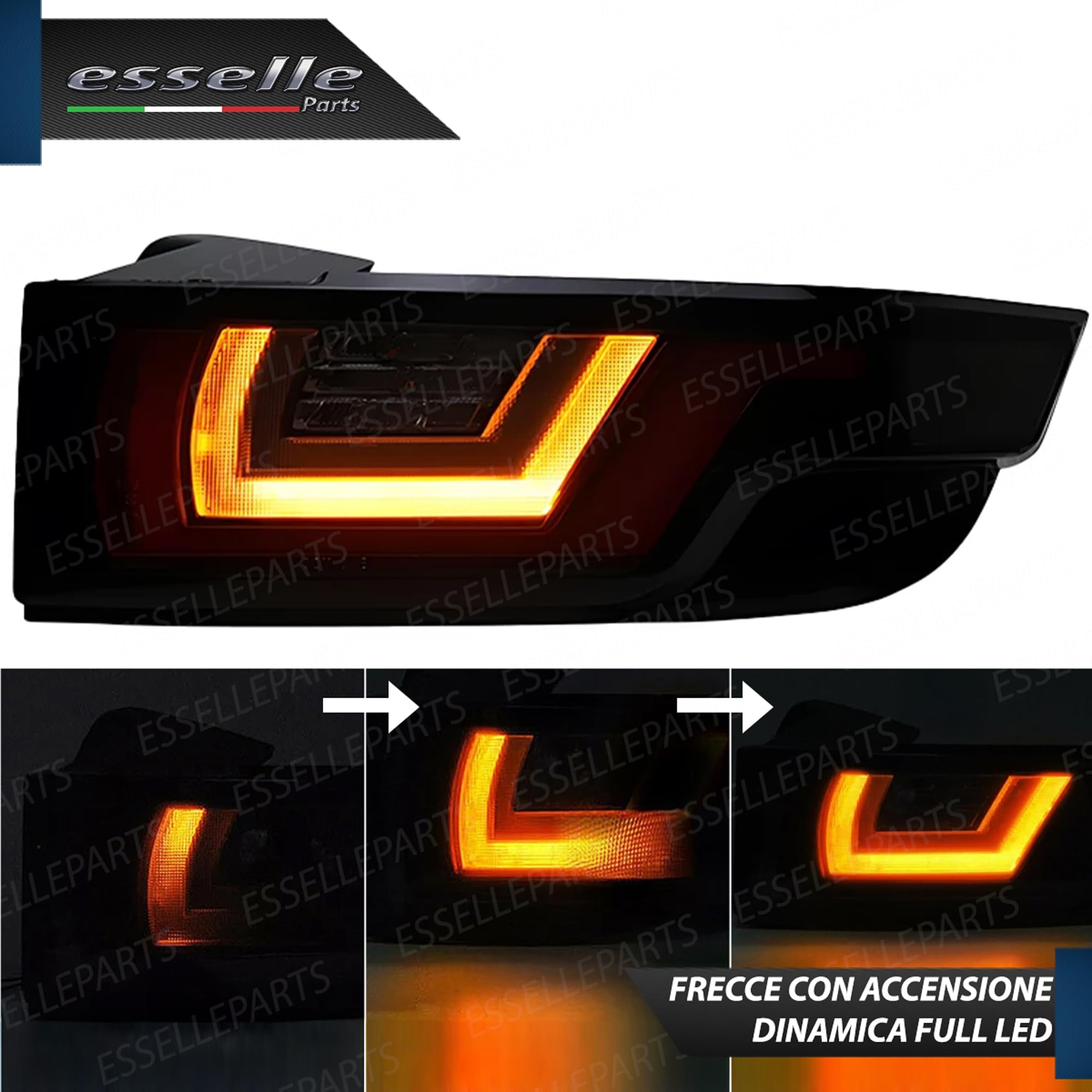Fari Fanali Posteriori FULL LED Nero Fumè per Range Rover Evoque 2011-2019 | Frecce Dinamiche Sequentiali | Plug & Play | CANBUS | Omologati E4 1 set