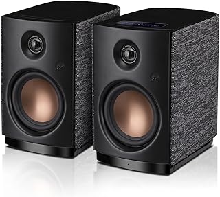HiVi-Swans OS-10 HiFi Stereo Speakers, Bluetooth 5.0 Active Computer Bookshelf Speakers - 4'' Dynamic Woofer, Powered Desk...