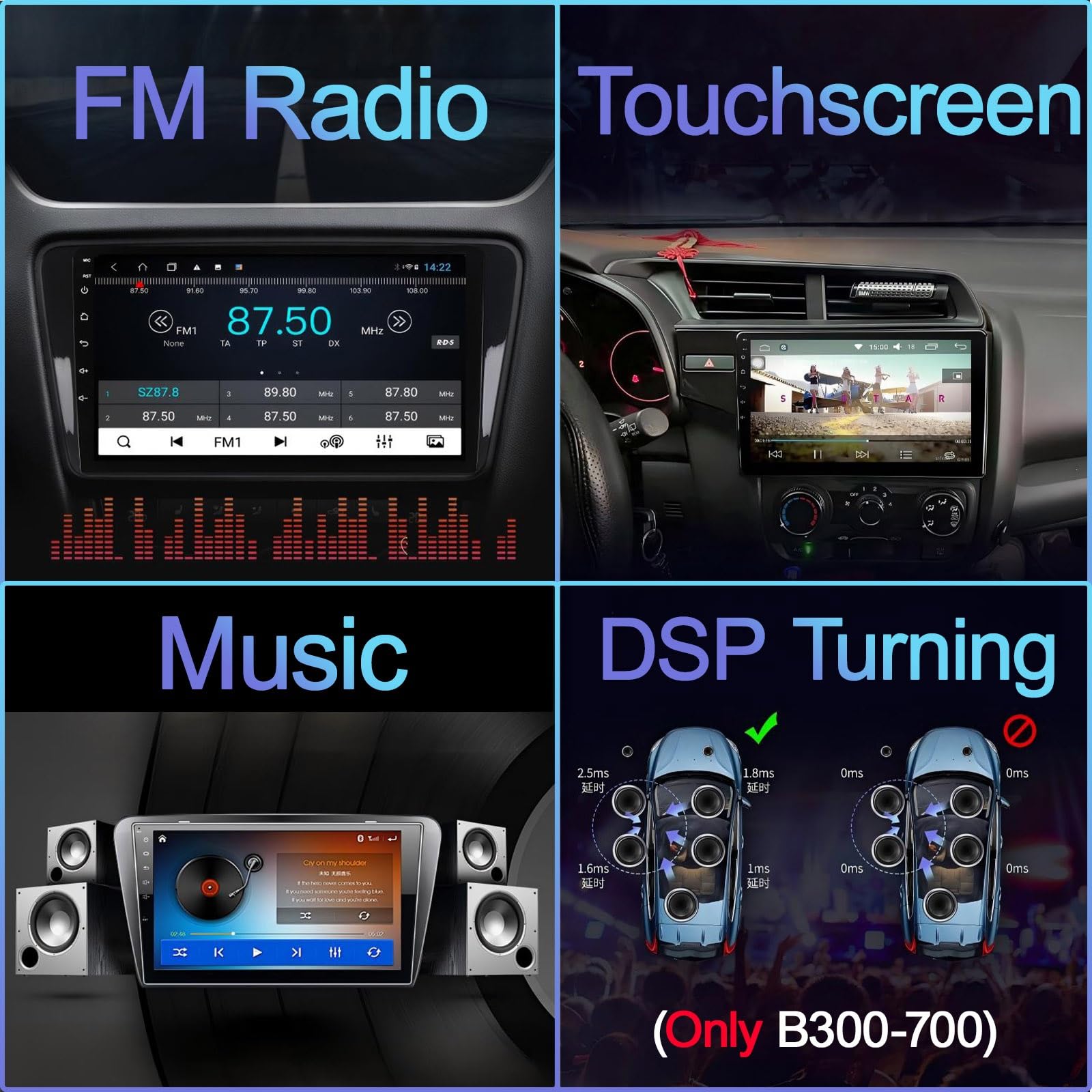 Android 14 Autoradio per Mazda 5 2 CR 2005-2010 Wireless CarPlay Android Auto Wifi Bluetooth Navigazione GPS/Radio RDS FM AM DSP/Schermo diviso ADAS DVR+ Controllo del volante(B20)