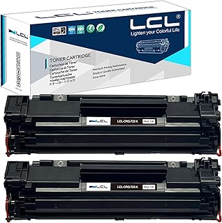 LCL Compatible Toner Cartridge CRG-725 CRG 725 3484B002 3484B002AA (2PK Black) Replacement for Canon I-Sensys LBP-6000 LBP-6000B LBP-6018 LBP-6020 LBP-6020B MF-3010