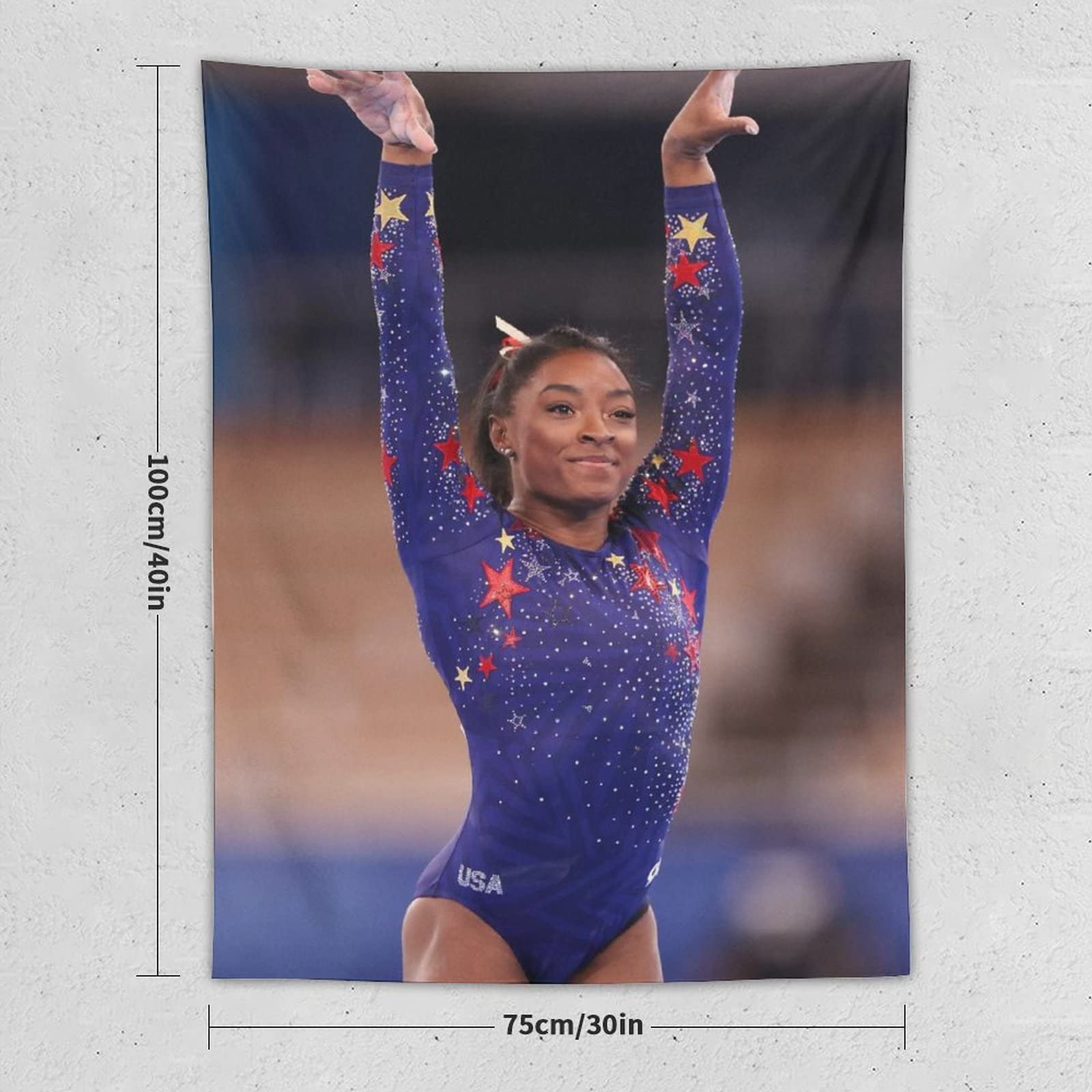 Poster Toile Simone Biles Gym - Impression Haute Qualité 40x60 Cm - Décoration Murale Pour Chambre, Salon, Bureau - Sans Cadre, Facile à Accrocher