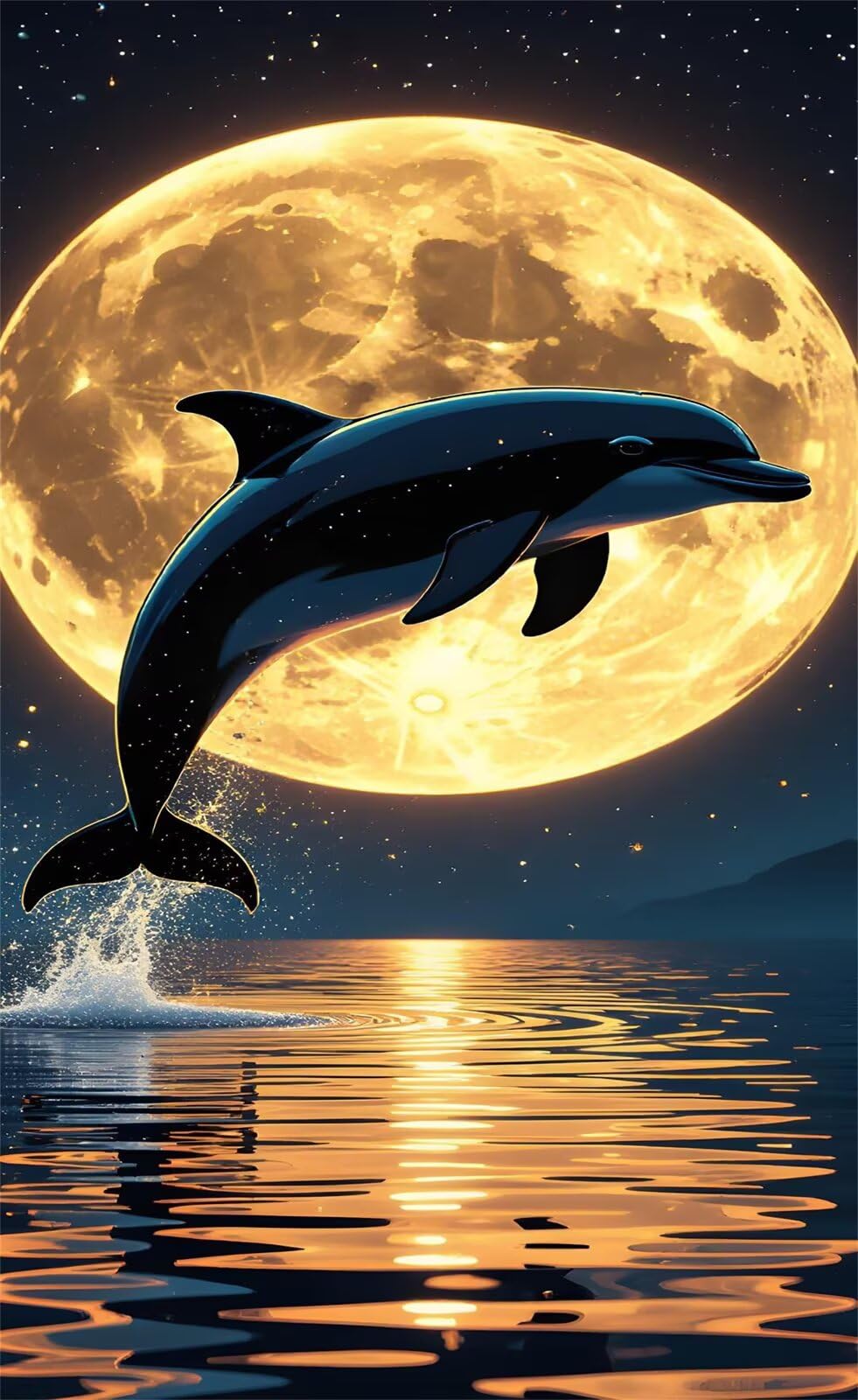 Puzzle 3000 Pezzi per Adulti 122x81 cm, Luna Delfini, Rompicapo Artistico per Famiglia e Relax, Quadro Decorativo da Parete, Idea Regalo Originale
