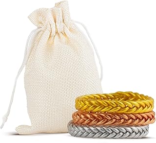 Original. Bracelet Tressé Femme. Trois Finitions: Or, Argent ou Or Rose. Élegant, Réssistant á l´Eau, Ajustable et Tendance. Idée Cadeau Original Anniversaire, Maman, Amie ou Compagne.