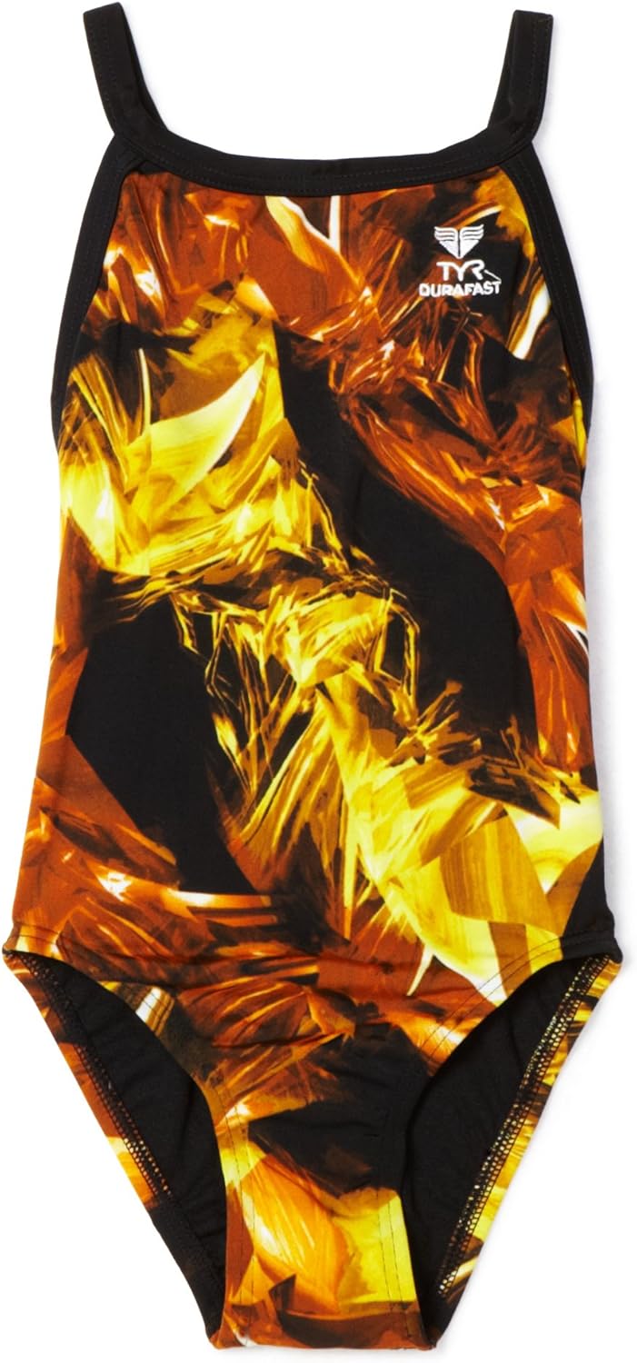 TYR Sport Girls Firerock Diamondback Swim Suit