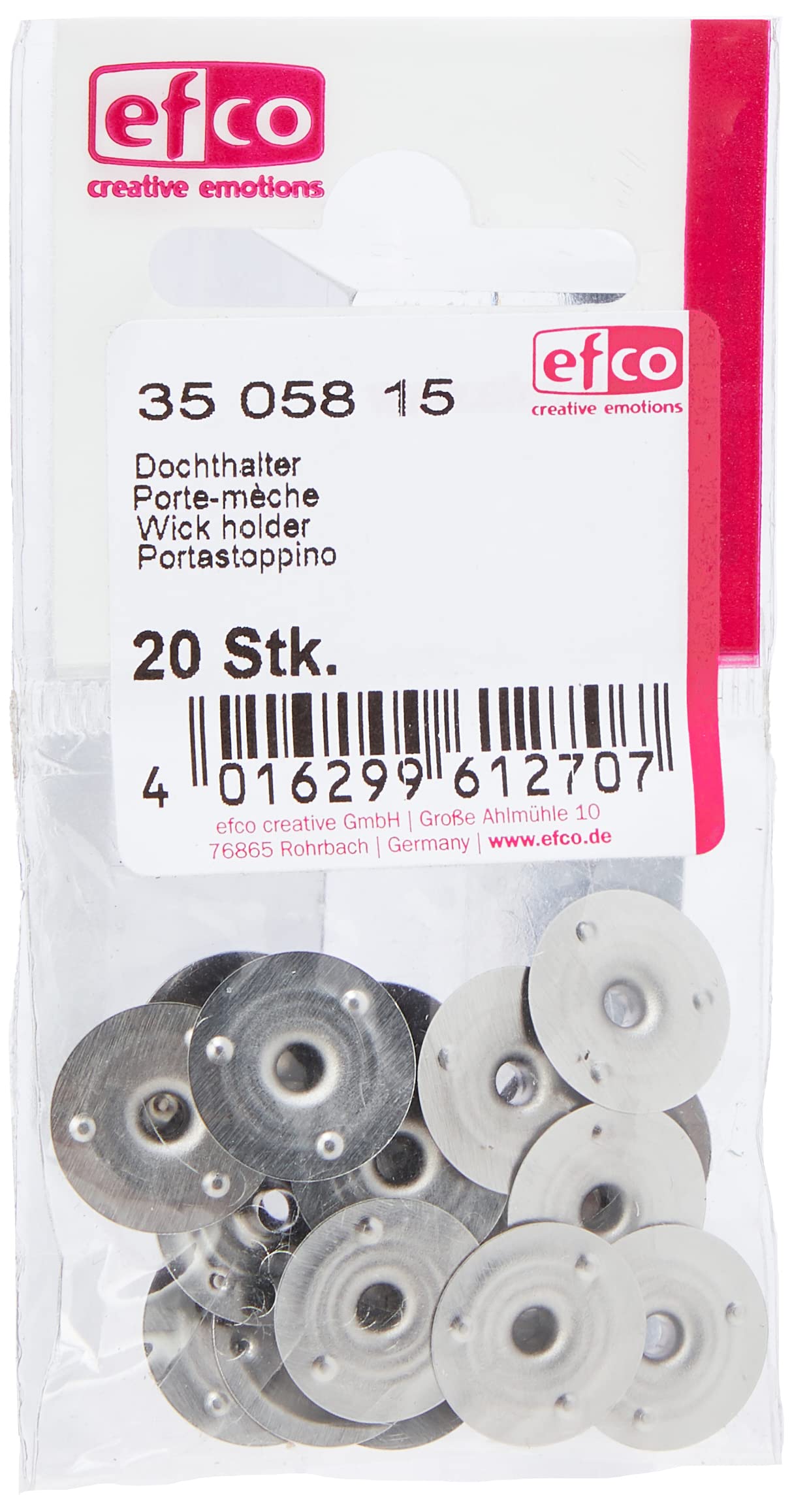 KAHEIGN 20 Pezzi Dispositivo Supporto Candela Metallo Stoppini, Argento - 2