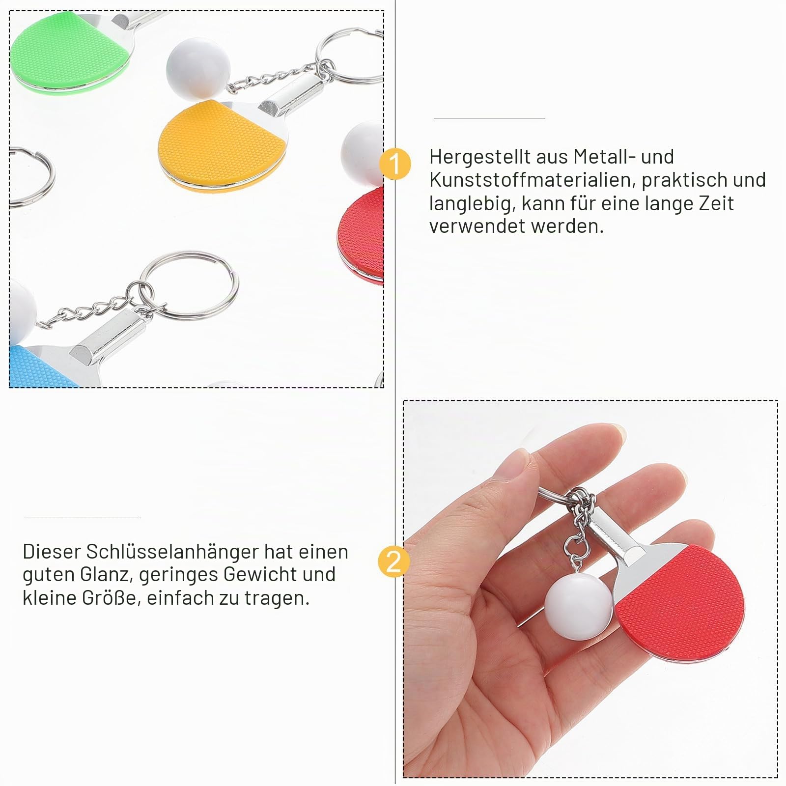 SOIMISS 18 Stück Schläger-Schlüsselanhänger Rucksack-Schlüsselanhänger Auto-Dekoration Schlüsselanhänger Für Autoschlüssel Mini-Pong-Schlüsselanhänger Auto-Schlüsselanhänger