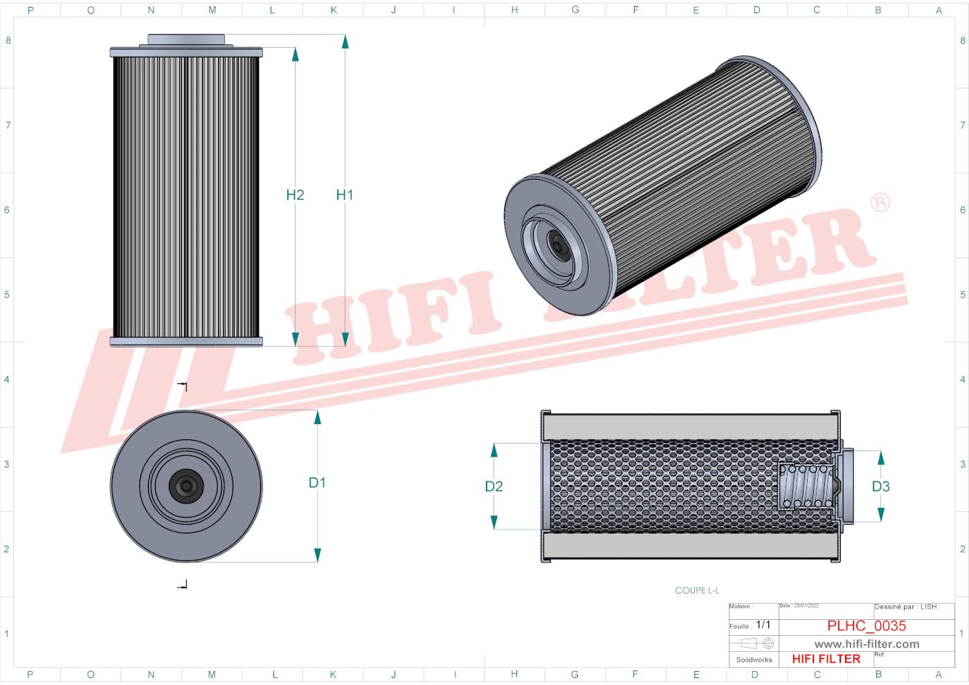 HIFI FILTER Hydraulikfilter SH 65001 kompatibel mit HY 9431, PT9384-MPG, HF28816