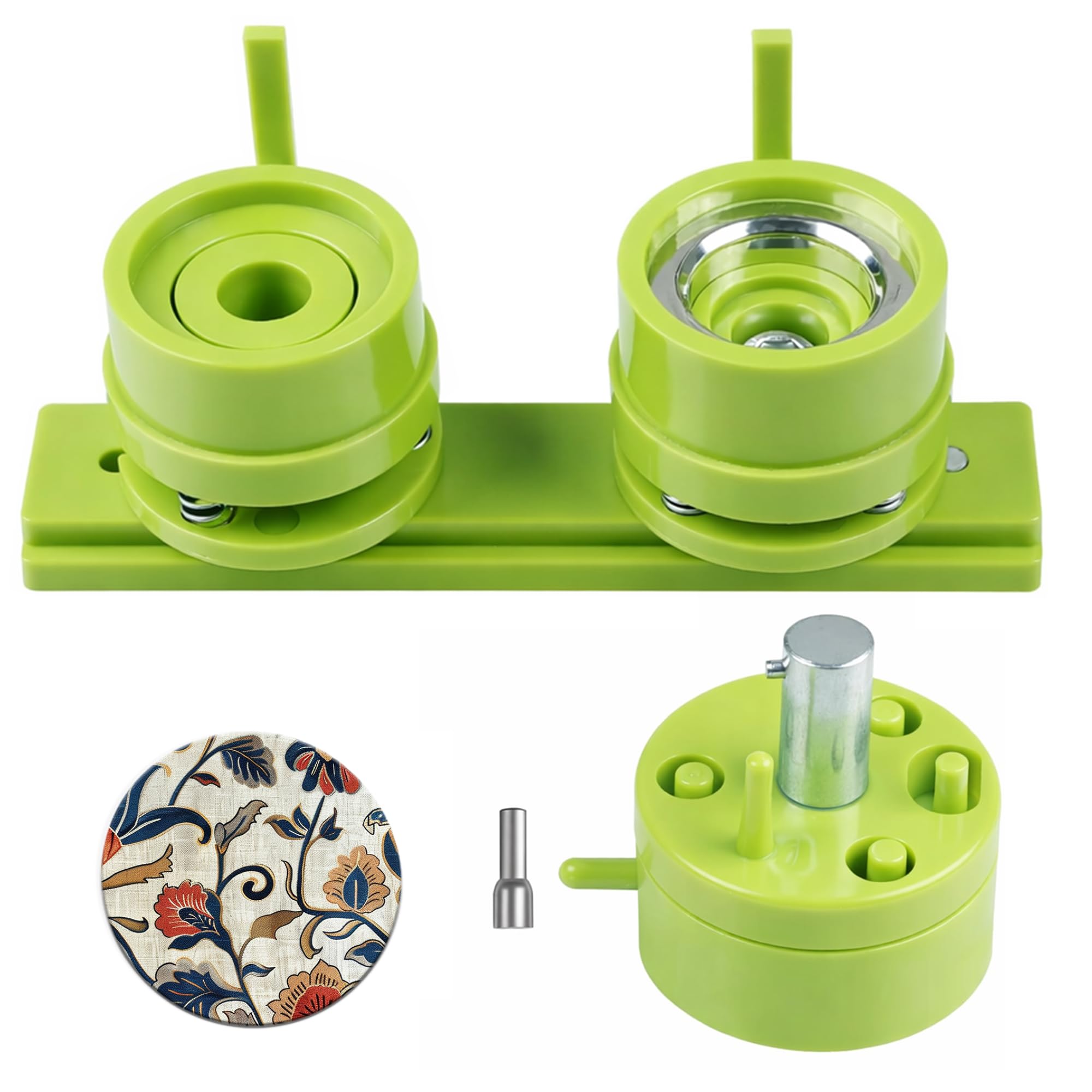 Trimming Shop 32mm Button Maker Mould Set for Slide Rail Type Badge Press, Interchangeable Dies, Heavy Duty Button Molds for Events, Schools, DIY Round Pin Maker