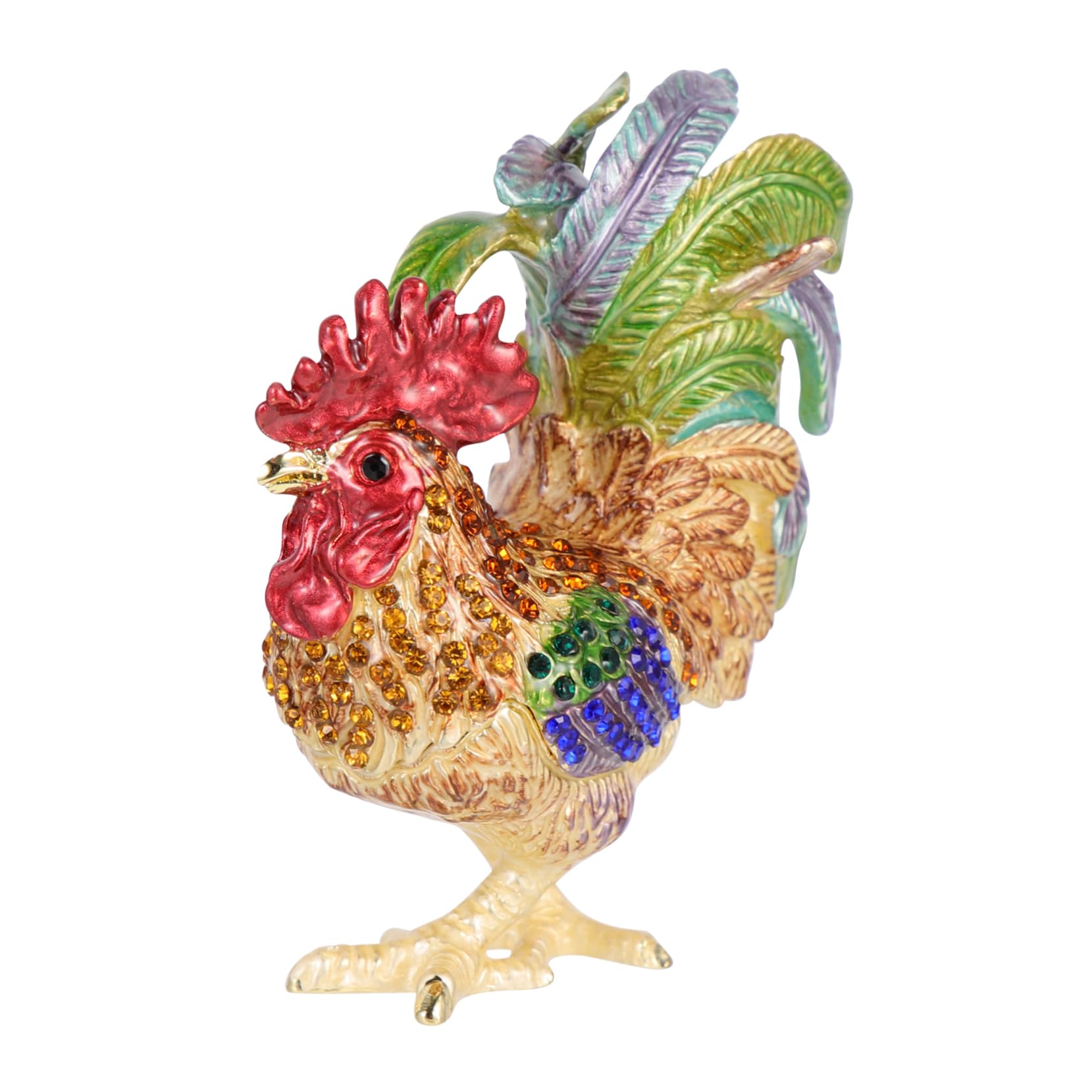 Boîte à bijoux vintage coq bleu IMIKEYA, l'idée cadeau déco idéale