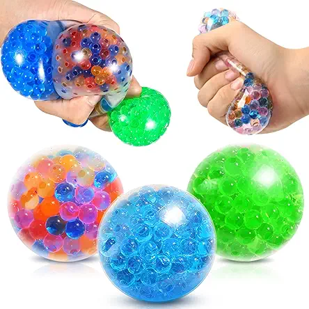 3 Set Squishy Sensory Stress Relief Squeezing Balls...