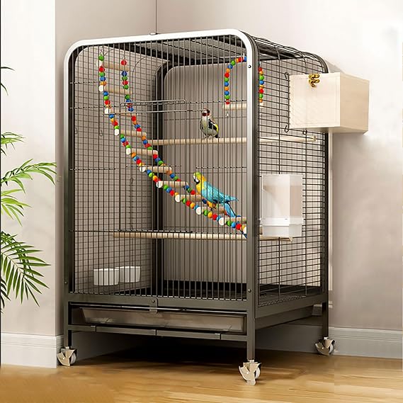 Miniature Bird Enclosures For Macaw Reference: Flight Cage For Small Parrot DIY Indoor Outdoor With Wheels