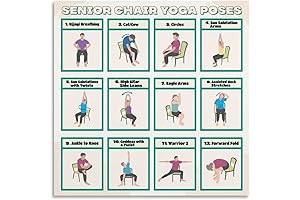 Chair Yoga Pose Poster for Seniors Yoga Pose Chart