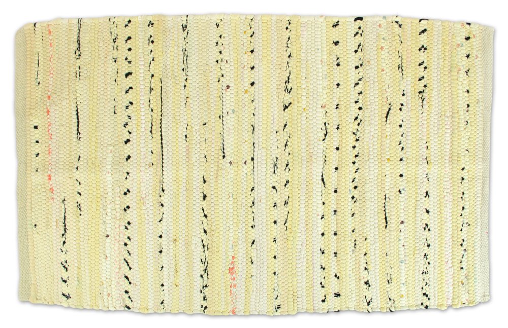 DII Chindi Home Collection Handwoven Multicolor Area Rag Rug, 4x6', Cream